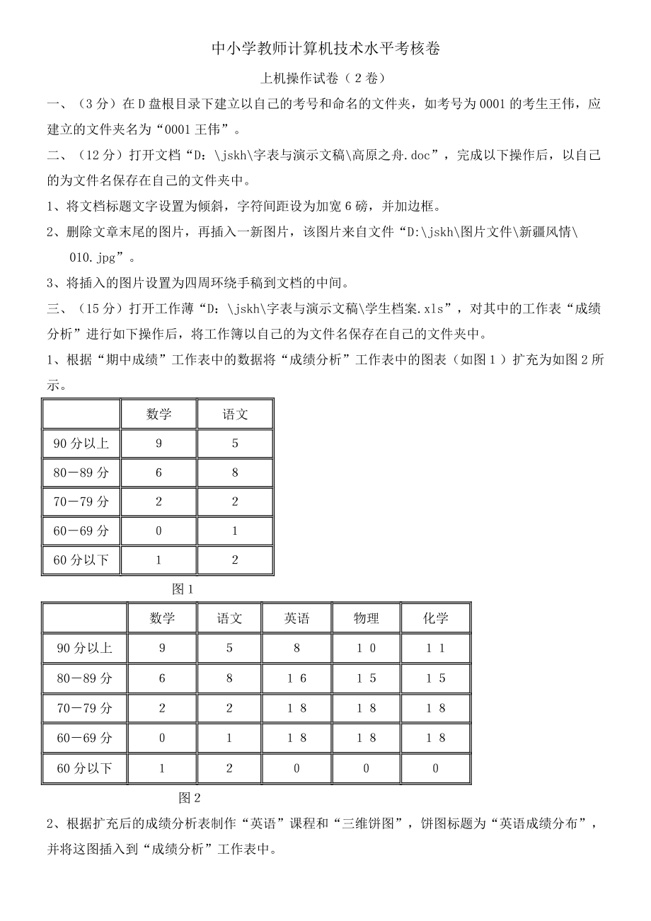 中小学教师计算机技术水平考核卷(机试).doc_第3页