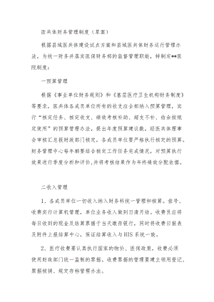 医共体财务管理制度及章程汇编.docx