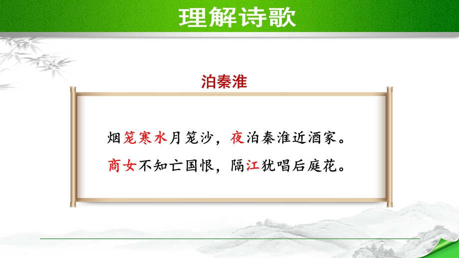 部编版七年级语文下册课外古诗词背诵二PPT新版课件.pptx_第1页