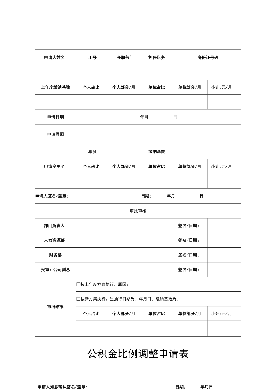 公积金比例调整申请表.docx_第1页