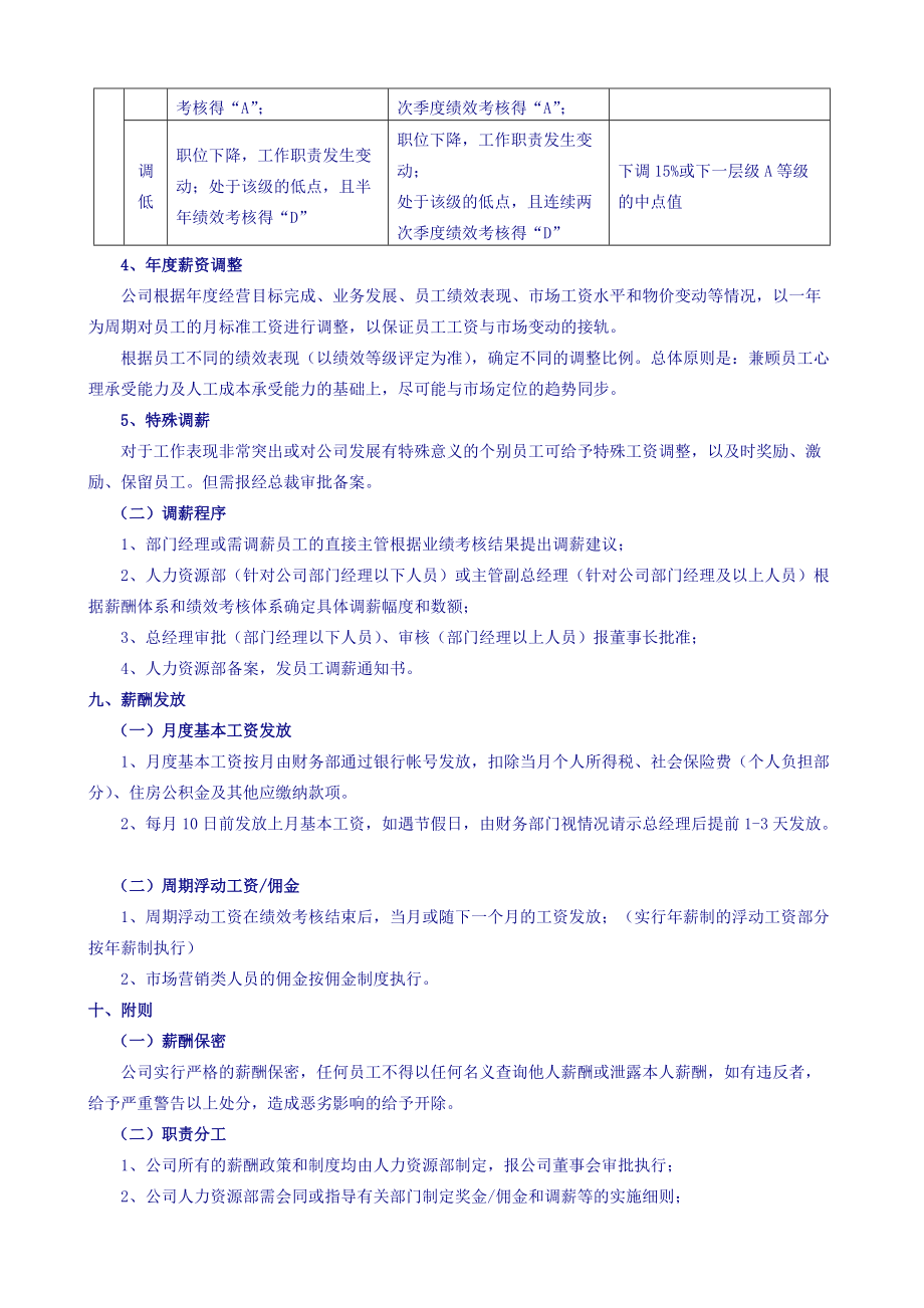 旅业有限公司薪酬体系设计方案范例.doc_第3页