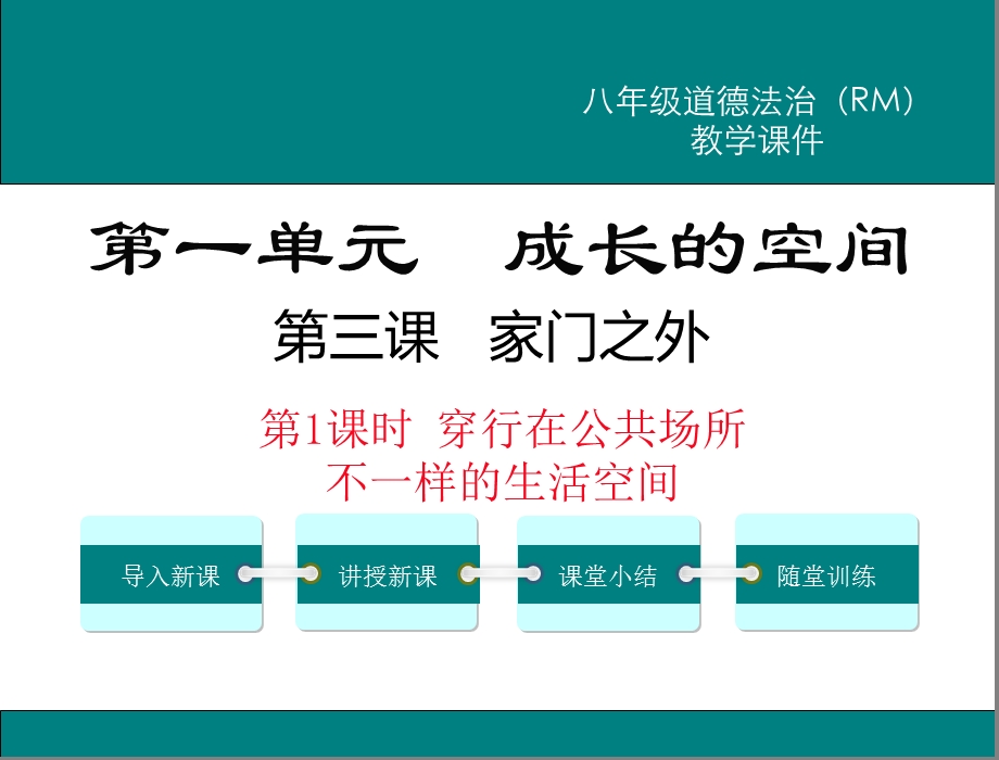 部编人民版八年级道德与法治上册第三课家门之外公开课优质教学ppt课件.ppt_第1页