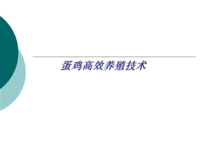 蛋鸡高效养殖技术专题培训ppt课件.ppt