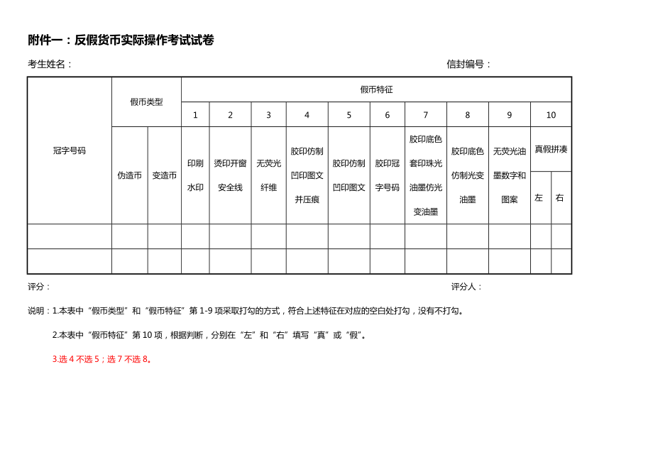 反假货币实际操作考试规则.doc_第2页