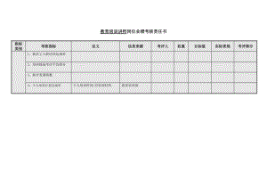 教育培训讲师岗位业绩考核责任书模板范例.doc