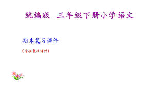 部编版三年级下册语文专项复习ppt课件.ppt