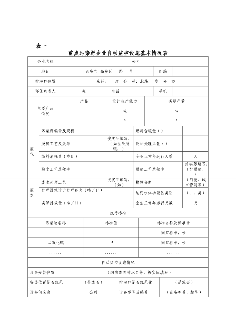 陕西省重点监控企业污染源自动监控设施验收表.doc_第3页