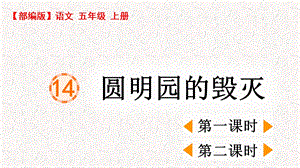 部编版五年级语文上册第14课《圆明园的毁灭》课件.pptx