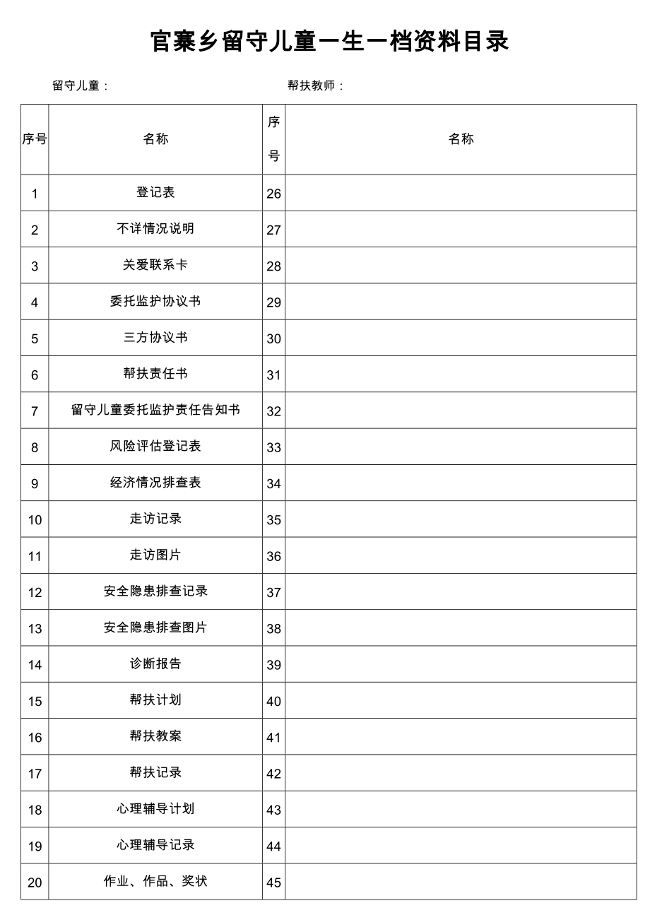 留守儿童一生一档资料.doc_第1页