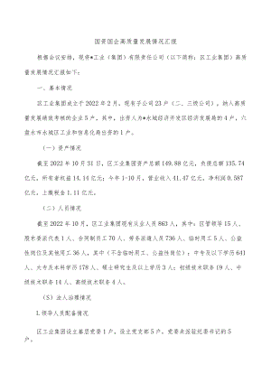 国资国企高质量发展情况汇报.docx