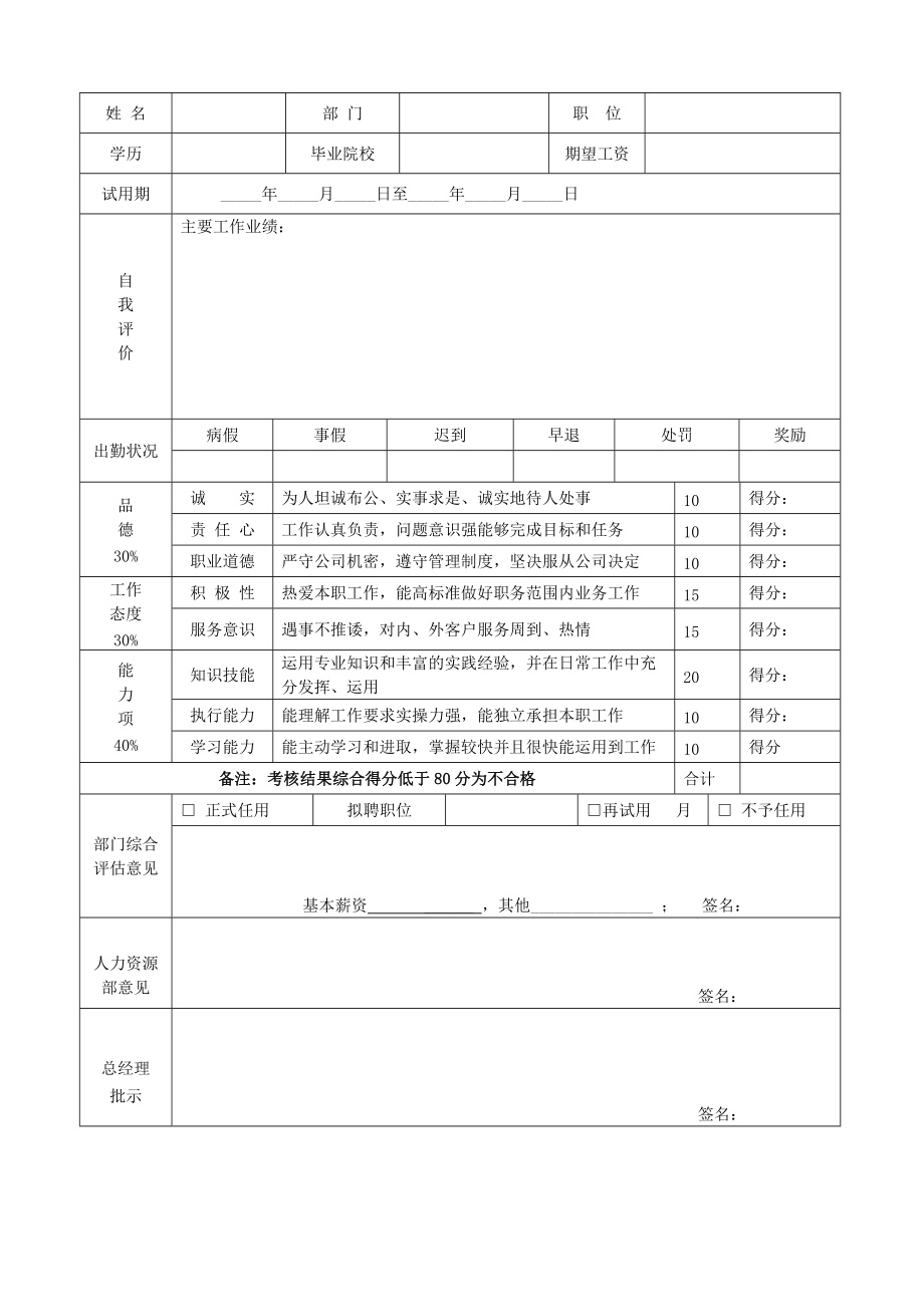 网络科技有限公司人事表格.doc_第3页