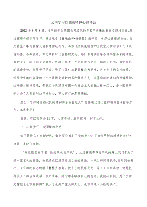 公司学习红旗渠精神心得体会.docx