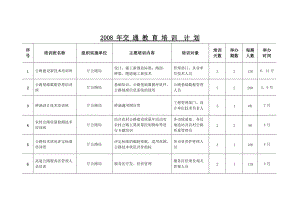 交通教育培训计划.doc