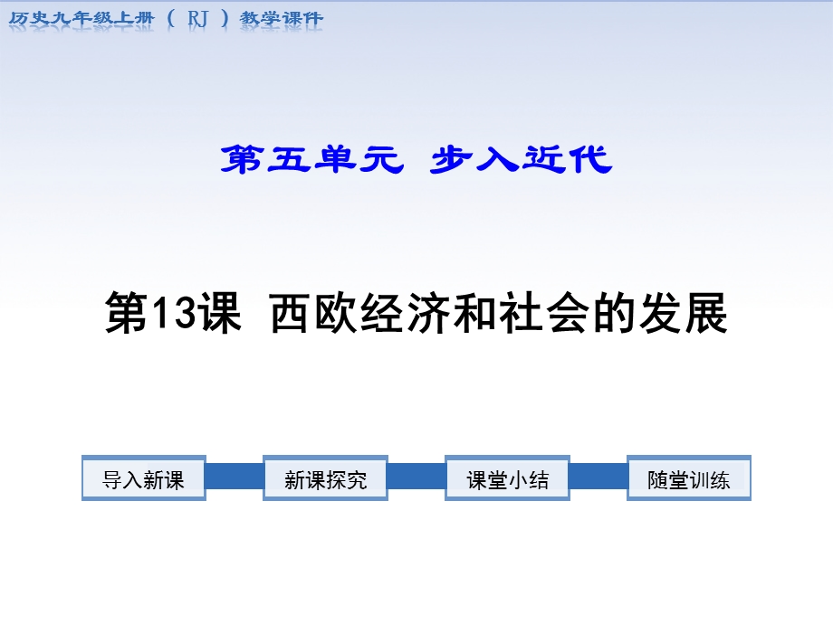 部编新人教版初中历史九年级上册公开优质课课件 第13课 西欧经济和社会的发展.ppt_第1页