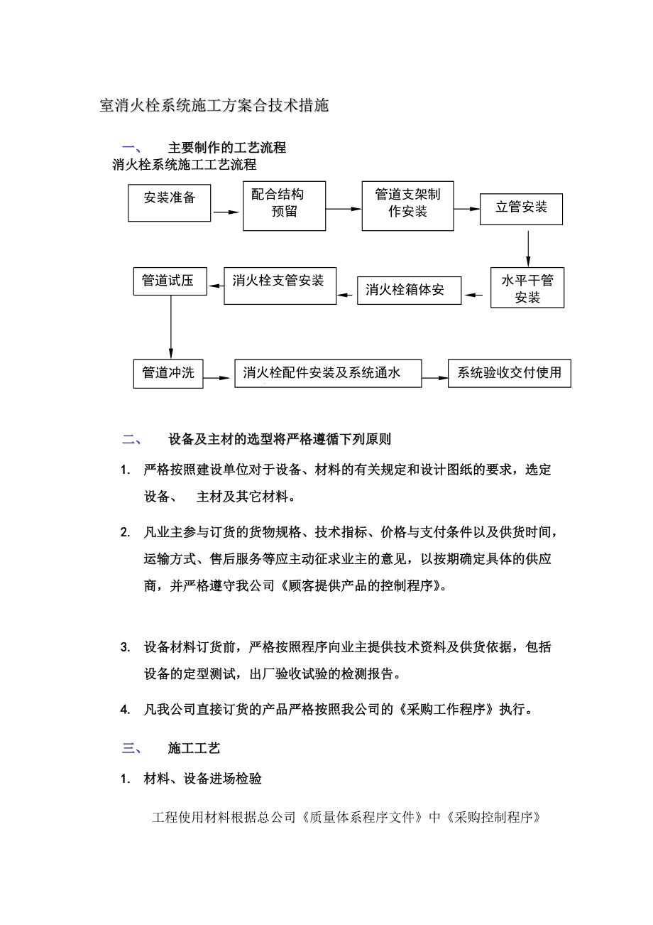 室内消火栓系统施工方案.doc_第1页