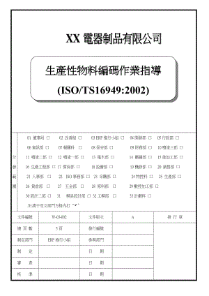 集团公司电器物料编码原则.doc