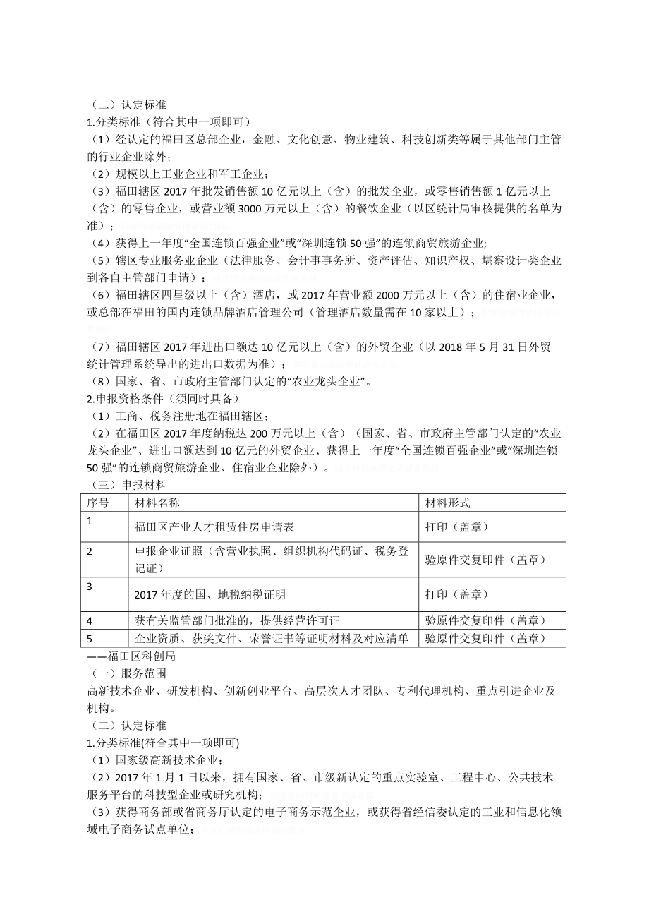 福田区各行业产业人才住房配租认定标准.doc_第2页