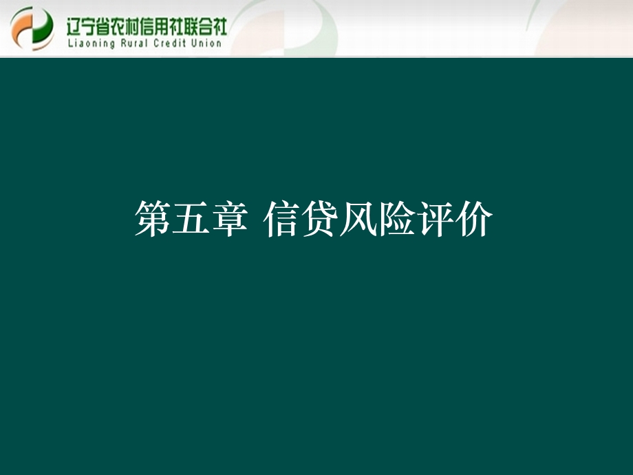 贷款新规培训ppt课件：信贷风险评价.ppt_第1页