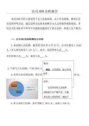 公司人力资源状况分析实施报告.doc