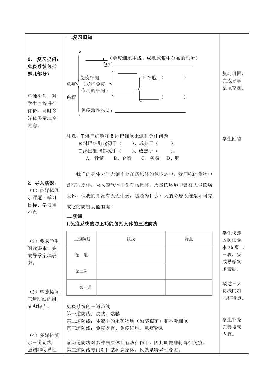 全国青年教师素养大赛一等奖免疫调节教案(修改).doc_第2页