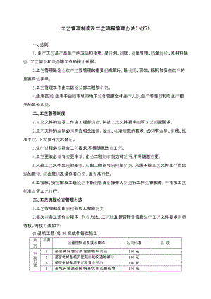 工艺管理制度及工艺流程管理办法试行版.doc