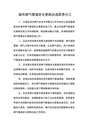 城市燃气管道老化更新改造职责分工.docx