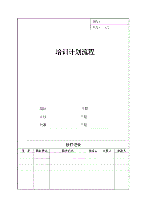 房地产开发公司培训计划流程.doc