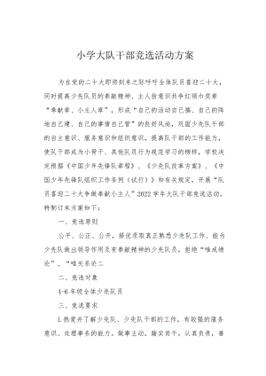 小学大队干部竞选活动方案.docx