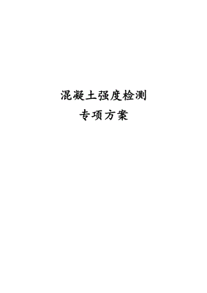 混凝土强度检测专项方案.docx