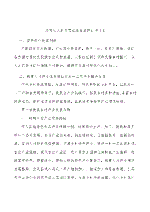 培育壮大新型农业经营主体行动计划.docx