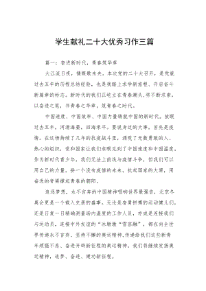 学生献礼二十大优秀习作三篇.docx