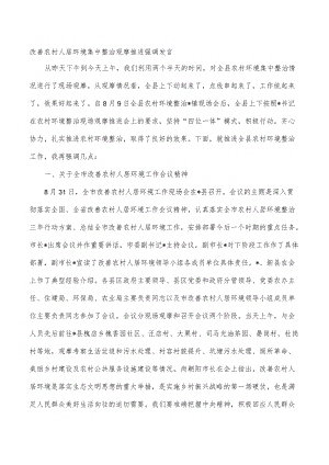 改善农村人居环境集中整治观摩推进强调发言.docx