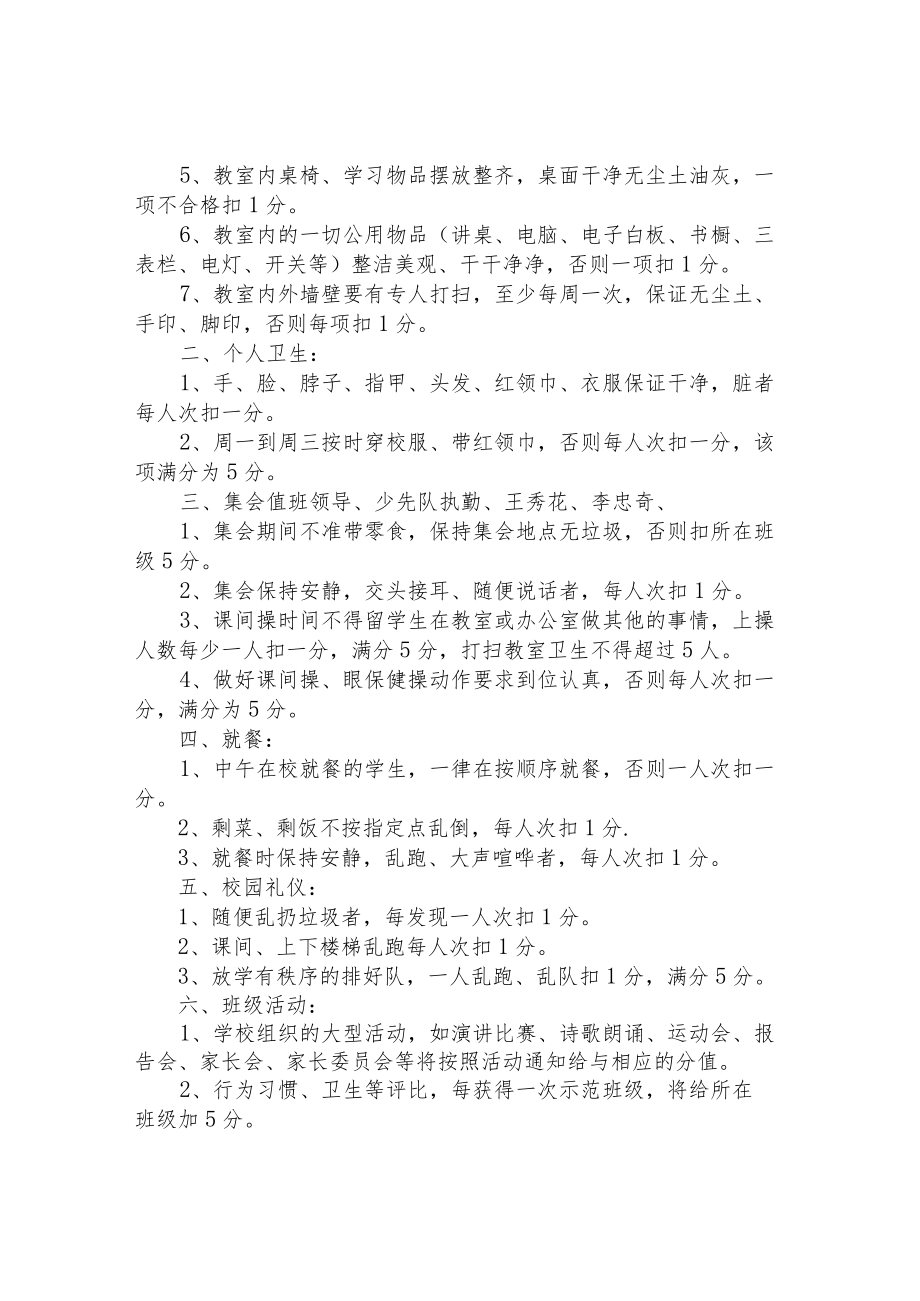 小学学生日常管理考核制度.docx_第2页