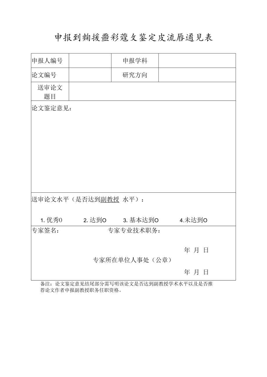 申报副教授职称论文鉴定及推荐意见表(河南省2021年).docx_第1页