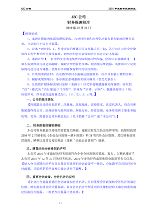 某公司财务报表及附注管理知识分析.docx