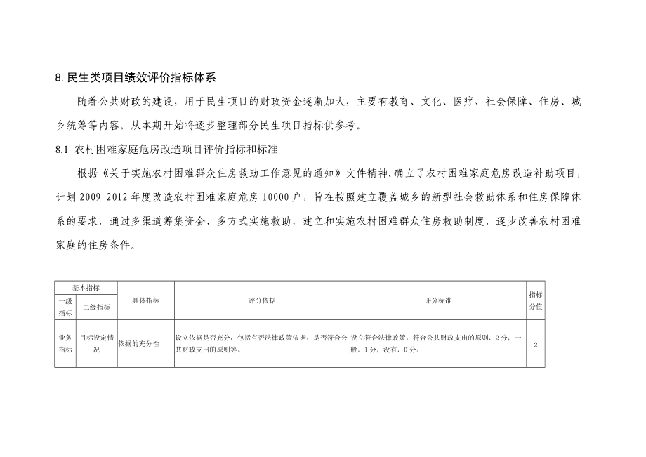 民生类项目绩效评价指标体系.doc_第1页