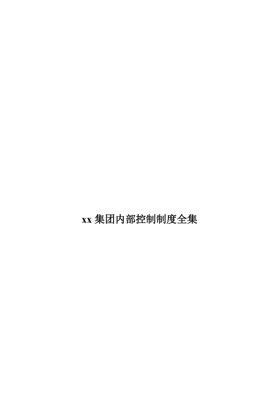 xx集团内部控制制度.docx_第1页