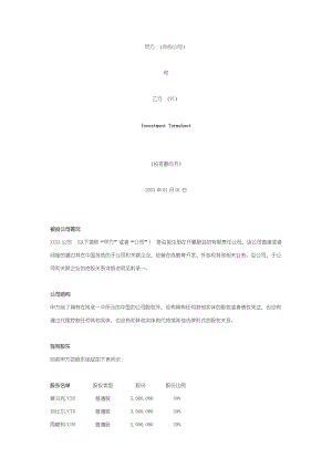 实用投资意向书模板.docx