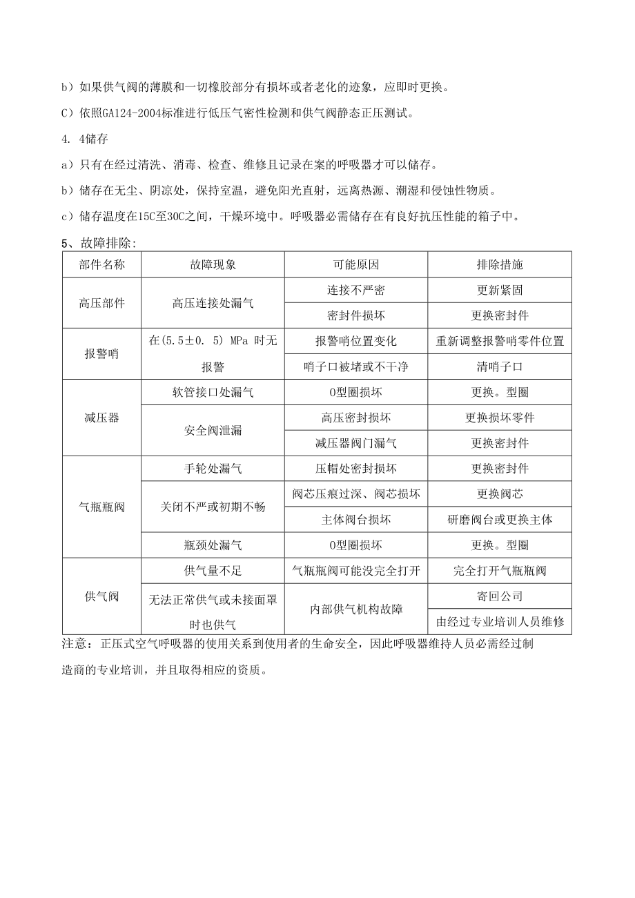 正压式空气呼吸器安全操作规程.docx_第3页