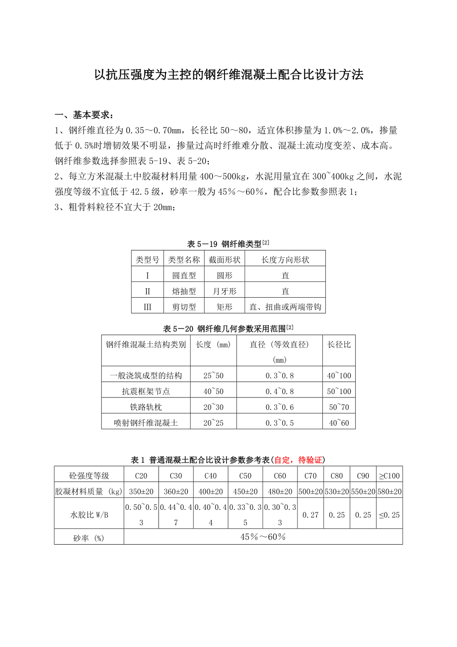 钢纤维混凝土配合比设计方法.doc_第1页