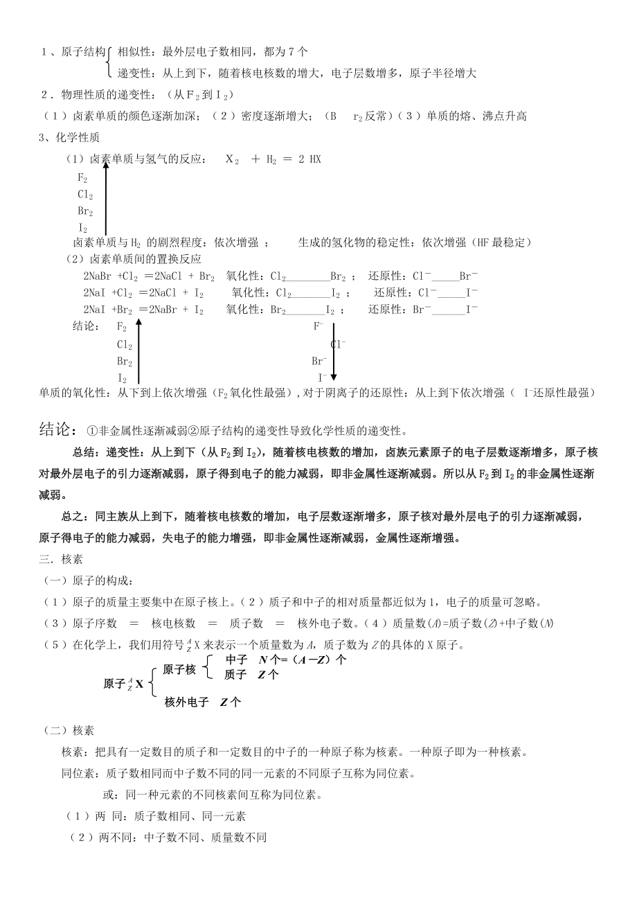 人教版化学必修二全册知识点总结.doc_第2页