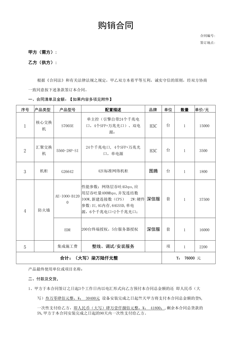 购销合同(模板）.docx_第1页