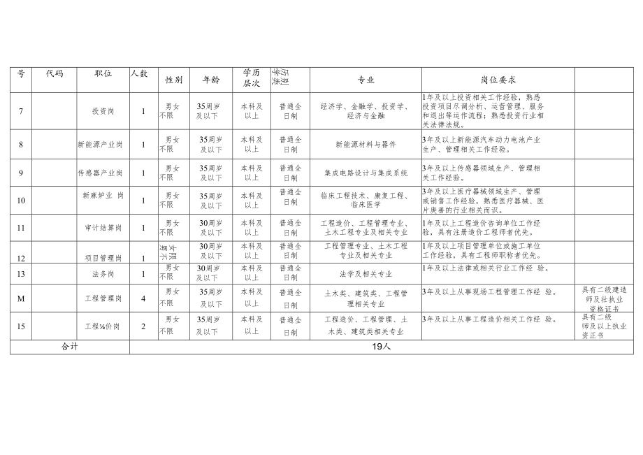 蚌埠经济开发区投资集团有限公司招聘职位计划表.docx_第2页