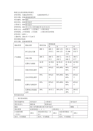 财政支出项目绩效评价报告.doc