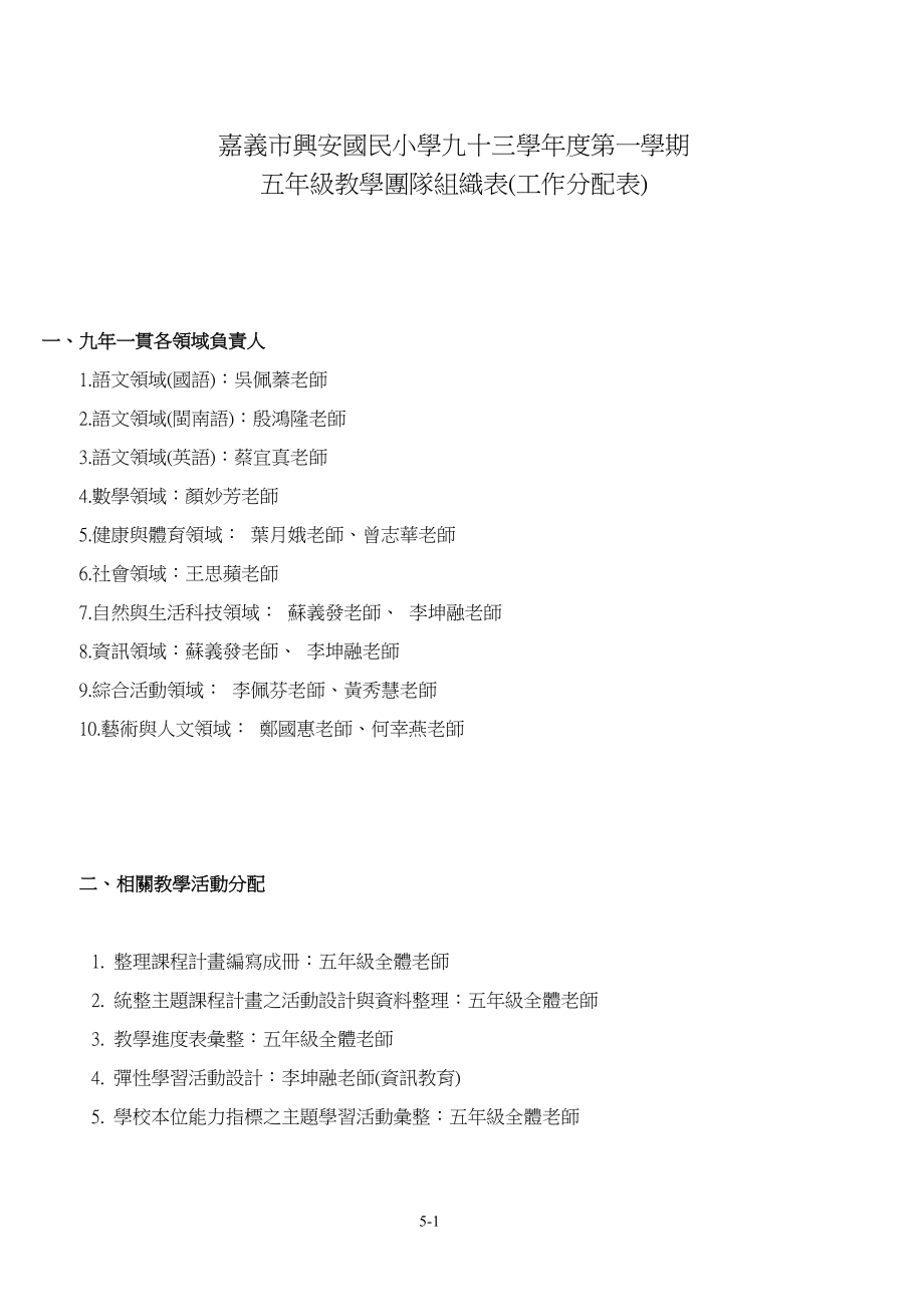 嘉义市兴安国民小学九十三学年度第一学期.docx_第1页