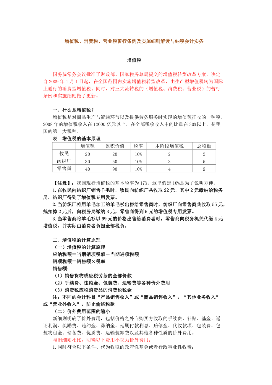 增值税、消费税、营业税暂行条例及实施细则.docx_第1页