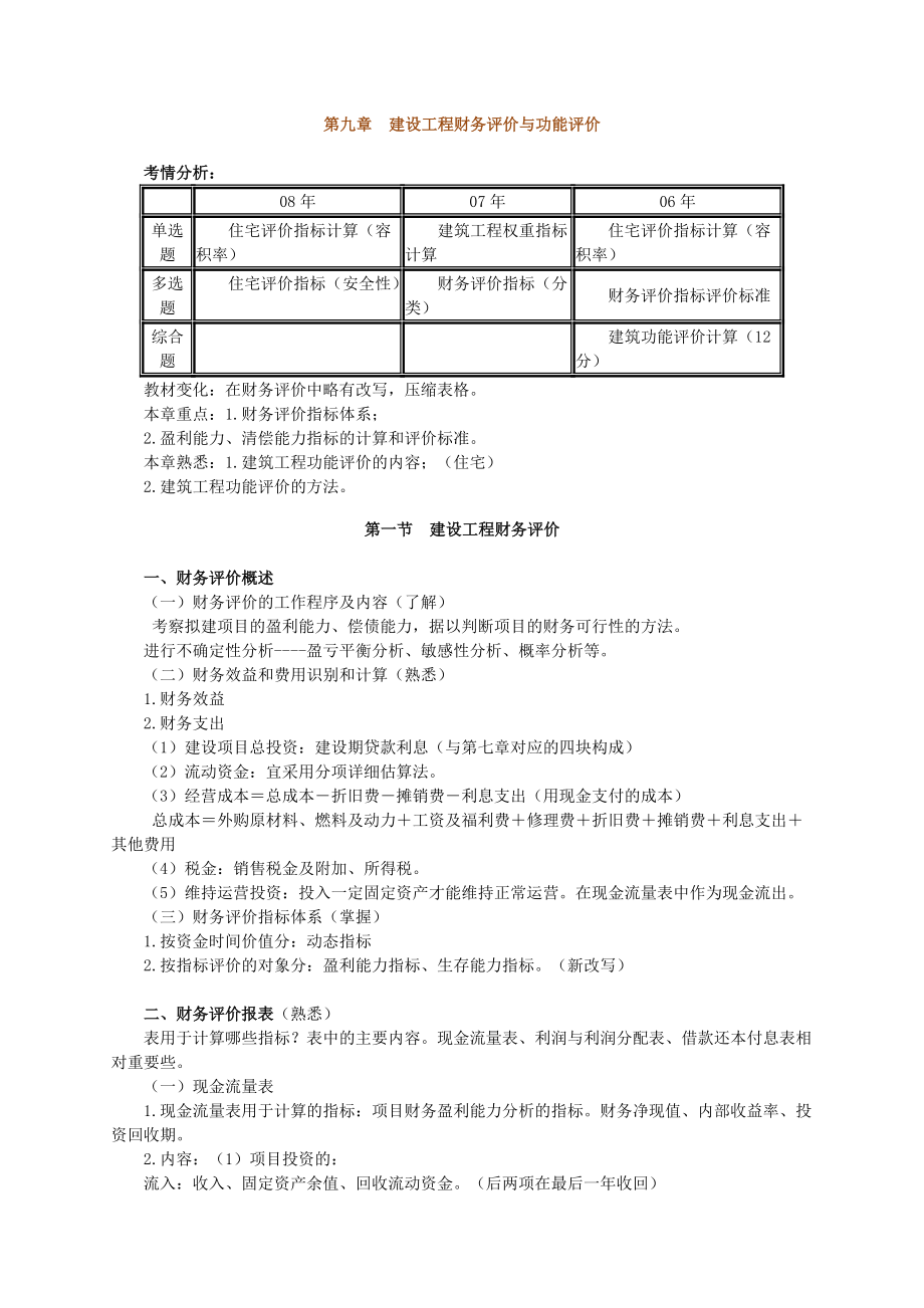 建设工程财务评价与功能评价.docx_第1页