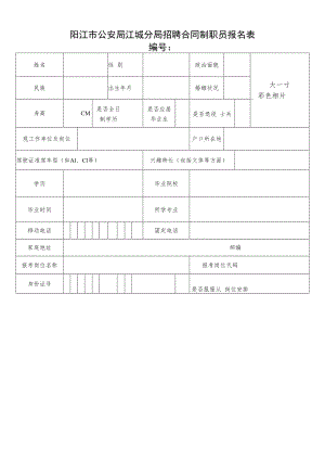 阳江市江城区公开招聘安全生产专职安全员报名表.docx