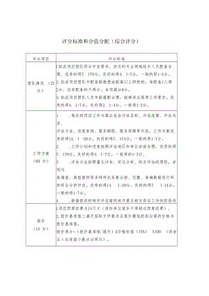 评分标准和分值分配（综合评分）.docx