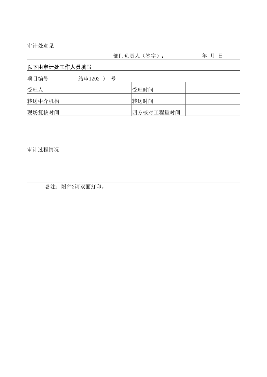 职业技术学院竣工结算审计送审确认单.docx_第2页